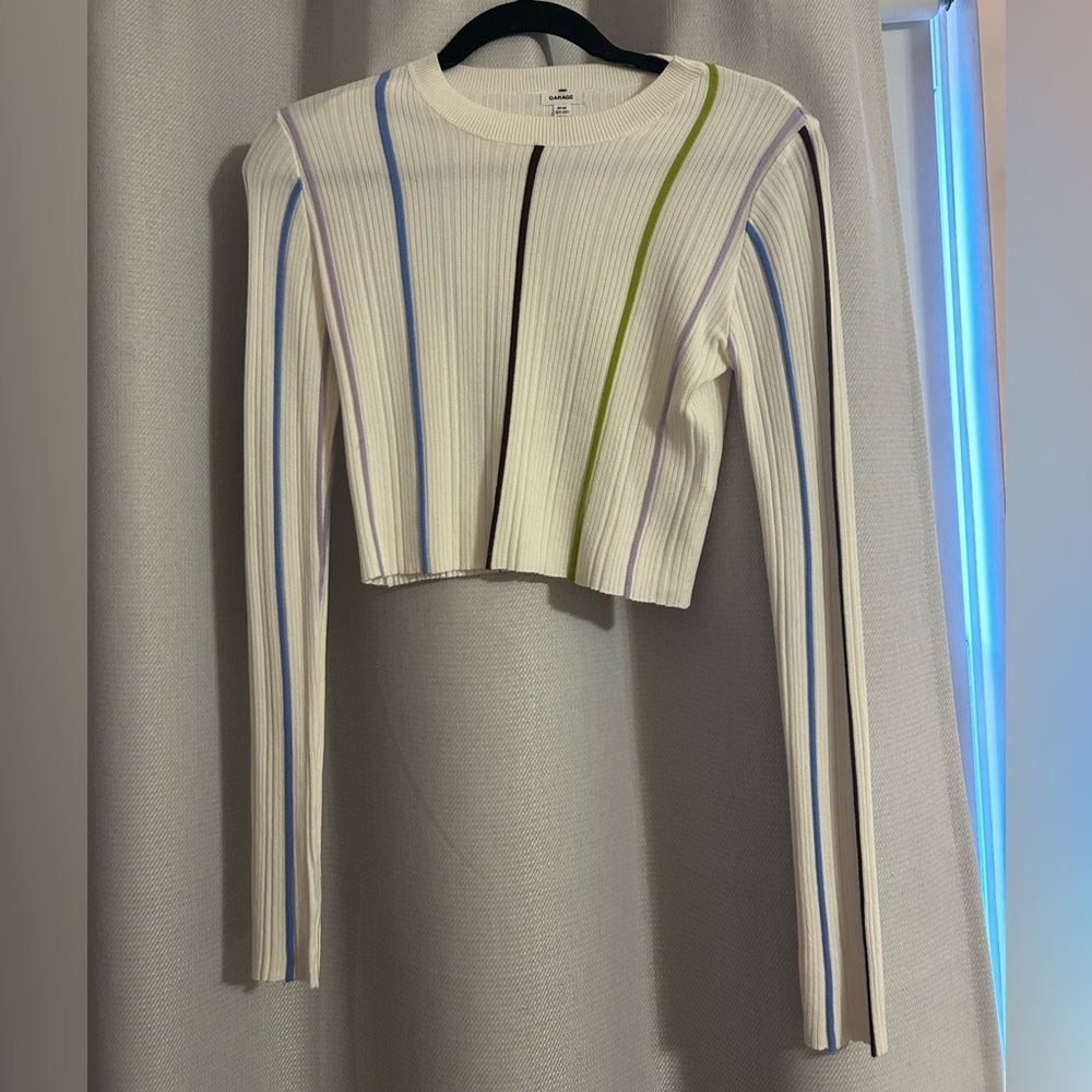 Garage Multicolor Striped Long Sleeve Top